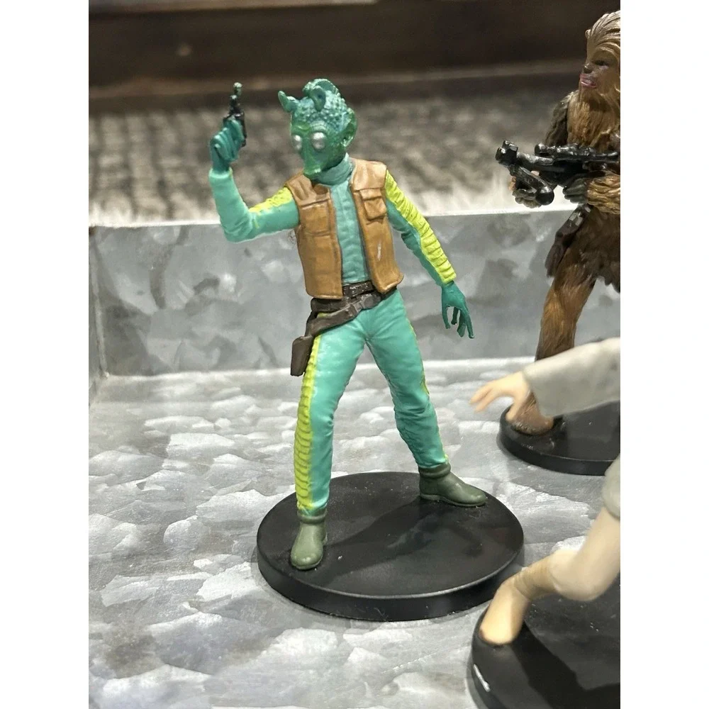 Disney Store STAR WARS Cake Topper Figures Obi Wan Greedo‎ Chewbacca & Skywalker